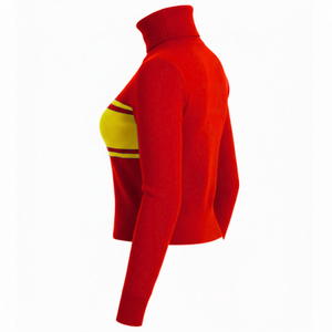 Suéter de cuello alto de punto para mujer NSPDK Sorority, jersey casual de cuello simulado, suéter cálido de cuello polo - Product Image 3