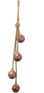 Decoración Navideña Moderna de Hierro Pintado Marrón de 45 mm, Escultura de Gungroo Sonriente, Campanas de Navidad Plateadas, para Hogar y Bodas - Product Image 3