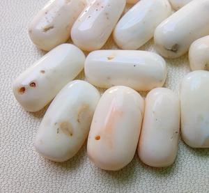 ปะการังสีขาวธรรมชาติหินปะการังญี่ปุ่น92กะรัตปะการังสีขาวรูปไข่อัญมณีปะการังญี่ปุ่นขัดเงาเรียบ - Product Image 1