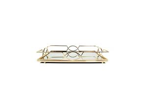 <b>Rectangle</b> Metal <b>Mirror</b> Gold Decorative Tray Usage Home Hotel Restaurant Bar Kitchenware Table Decor Made in India Wholesale 2023 - Product Image 3