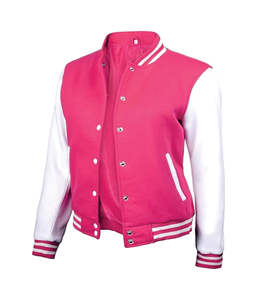 Chaqueta universitaria corta personalizada Letterman en colores para mujeres damas con parches bordados de chenilla personalizados al por mayor - Product Image 4