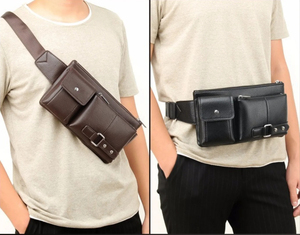 Bolso de Pecho Minimalista de Cuero Genuino, Bolso de Hombro con Cierre de Cremallera, Impermeable, para Uso Diario, Todas las Temporadas, para Hombre - Product Image 6