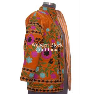 New Best Hand Embroidered <b>Velvet</b> Jacket Boho Suzani Floral <b>Coat</b> Bohemian Festival Outerwear Winter Warm Jacket Gift For women - Product Image 5