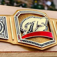 Cinturón de Campeonato Mundial de Lucha Libre Profesional de Cuero y Latón Personalizado de Alta Calidad para Hombres, Equipo de Entrenamiento de Artes Marciales