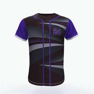 Camiseta Deportiva de Béisbol, Diseño Clásico, Transpirable, Tallas Grandes, con Impresión por Transferencia de Calor, 100% Poliéster - Product Image 3