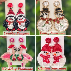 Joyería de moda Pendientes bordados con cuentas de semillas India Hecho a mano Mujeres Niñas Multicolor JAVED HANDICARIAS 2017 - Product Image 2