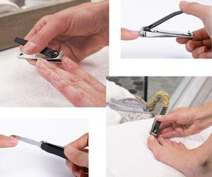 Cortaúñas Profesional de Acero al Carbono de Alta Calidad al por Mayor, Cortaúñas Pequeño Negro con Lima, Pakistán - Product Image 4