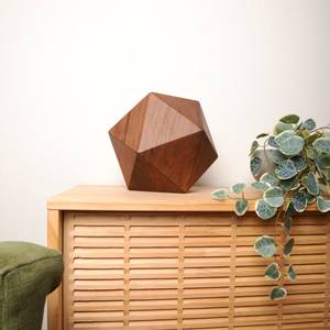 Urna de cremación contemporánea Urna moderna de madera de nogal para cenizas humanas urnas de perros - Product Image 4