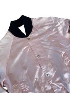 Chaqueta Bomber de Satén Personalizada para Mujer, Estilo Universitario, Colores Negro y Verde, Transpirable, Ecológica, Informal, Venta Caliente OEM - Product Image 2