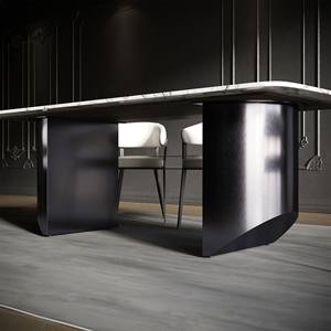Mesa de Comedor de Mármol Galaxy de 200 cm, Diseño Moderno y Minimalista, Mueble de Comedor Estable para 6 Personas - Product Image 4