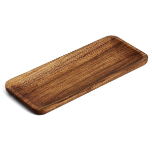 Assiette de service de fruits en bois massif en caoutchouc bon marché Offre Spéciale assiette ronde en bois d'acacia - Product Image 3