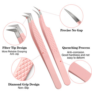 Pinzas de Acero Inoxidable de Precisión Duraderas con Punta Dentada y Puntiaguda, Aplicador de Fibra para Manicura de Metal Med Corporation - Product Image 3
