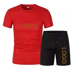 100% coton Polyester nouveau haute qualité hommes Shorts ensembles Logo personnalisé dernière mode homme nouveauté deux pièces ensemble à vendre - Product Image 3