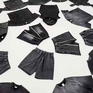 2025 personnalisé de haute qualité o-cou hommes T-Shirts et Shorts ensemble respirant lavage à l'acide Logo imprimé vêtements vierges - Product Image 4