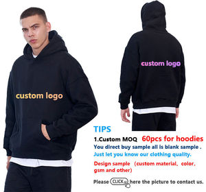 Sudadera con capucha de chenilla de gran tamaño personalizada para hombre, algodón con hombros caídos lavado con ácido bordado Vintage para la temporada de otoño - Product Image 6