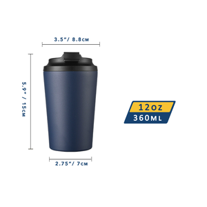 12oz Reusable Double Wall Vacuum BPA Free 18/8 Stainless Steel <b>Thermos</b> Coffee Tumbler Wide Mouth Camping - Product Image 3