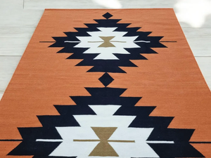Alfombra bohemia de lana Alfombra Kilim hecha a mano Alfombra de lana para sala de estar Dormitorio Pasillo Entrada - Product Image 2