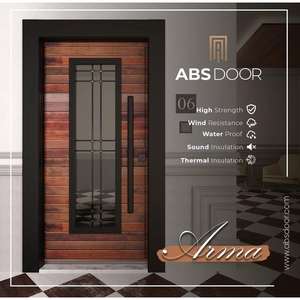 Puerta de Entrada Interior de Acero Inoxidable de Alta Seguridad ABSDOOR ARMA, Diseño Elegante, Aislamiento Térmico y Acústico, Acabado Turco - Product Image 3