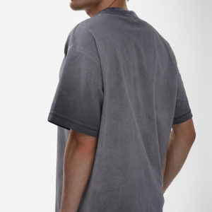 Ensemble T-shirt personnalisé 100% coton impression graphique lourd eau de javel lavé à l'acide Vintage ample hommes T-shirt pour hommes livraison DDP - Product Image 2