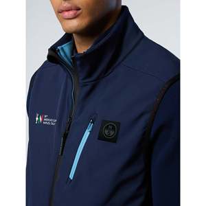 Gilet da Lavoro North Sails Collezione AC38, Blu Navy, Antivento, Stile Sportivo, Autunnale, in Poliestere 3D Lavorato a Maglia - Product Image 2