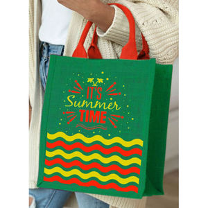 Sac à main en toile de coton noir pour femmes avec impression de logo personnalisé, design élégant à motifs en tissu, sac de shopping réutilisable R.D Bag House - Product Image 2