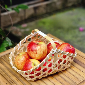 CESTA DE REGALO DE BAMBÚ DE Paja Grande Hecha A Mano, Reutilizable y Perfecta para Cestas de Lujo o Presentación de Comida Gourmet - Product Image 5