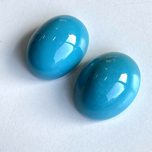 Cabochons turquoise d'Arizona de 52,40 carats, paire de 2 pièces pour bijoux, pierre précieuse naturelle pour la fabrication de bijoux fins - Product Image 1