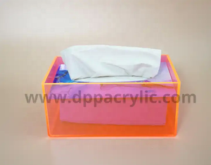 Estante de exhibición de acrílico transparente de alta calidad, organizador de servilletas rectangulares para pañuelos y servilletas - Product Image 3