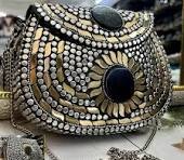 Fabriqué à la main de luxe classique mode sac à main indien métallique Boho Style fermeture ouverte étanche et motif de bonbons - Product Image 4