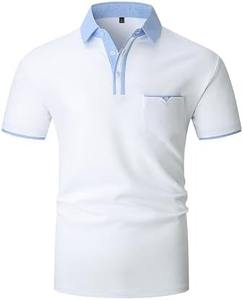 เสื้อโปโลระบายอากาศสำหรับผู้ชายผ้าโพลีเอสเตอร์ผ้าคอตตอนพิมพ์ลายแบบแห้งเร็วโลโก้ตามสั่ง - Product Image 3