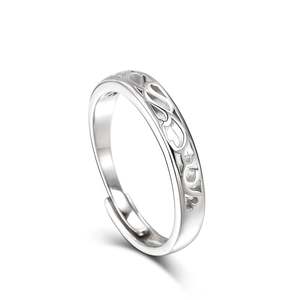 Vintage Sterling Silver Men's Band with Endless Love Vine Flower Design Adjustable Anniversary <b>Ring</b> - Product Image 2