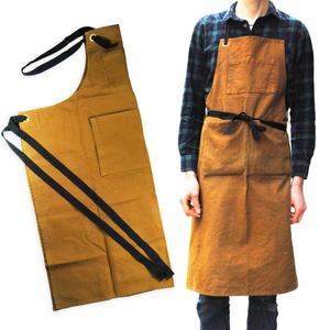 ผ้ากันเปื้อนเชฟหนังออกแบบโลโก้ได้ ผ้าทวิล แขนยาว ชุดยูนิฟอร์มครัวสไตล์ตะวันตก สำหรับร้านอาหาร บาร์ - Product Image 6