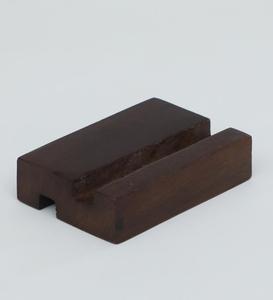 Support de téléphone portable réutilisable en bois massif 100% naturel, coin arrondi, poli, support de téléphone pour le bureau, cadeau de vacances pour un usage professionnel - Product Image 1