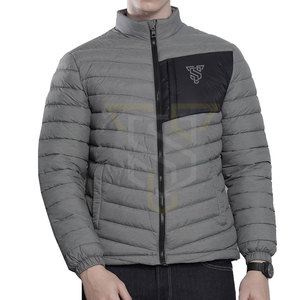 Chaqueta de Invierno para Hombre, Estilo Puffer, con Cierre, Servicio OEM, Tejido de Punto Cómodo, Elegante, Cuello Alto, Superventas - Product Image 1