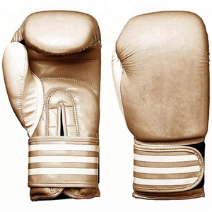Gants de boxe en cuir PU pour l'entraînement des arts martiaux Nouveau logo OEM Matériau de couleur thaïlandaise Adultes Noir Rouge Universel Sans marque - Product Image 1