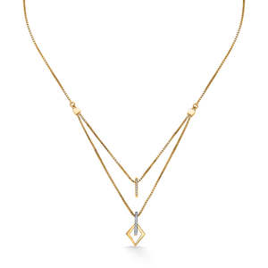 Collar de oro amarillo en capas a la moda para mujer - Product Image 6
