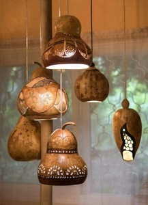 โคมไฟกะลามะพร้าวแบบปรับแต่งได้สไตล์ได้ตามต้องการสีธรรมชาติ - Product Image 5