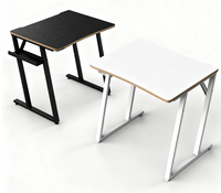 Meilleures ventes de bureaux assis-debout de 730mm de hauteur avec cadre en métal et bureaux d'ordinateur à surface en bois