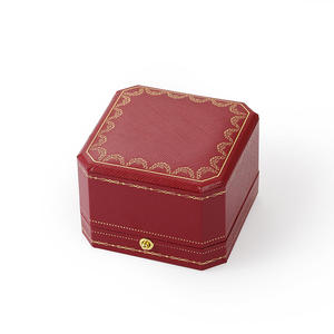 Boîte de rangement pour bijoux Jeulia Vintage Rouge - Boîte à boucles d'oreilles carrée de luxe - Product Image 4