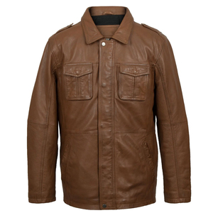 Veste en cuir d'hiver pour hommes Veste en cuir de meilleure qualité pour hommes Veste en cuir véritable pour hommes Veste en cuir pour unisexe - Product Image 6