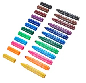 8/12 Colors Washable Water Color Pen Jumbo Tip Art Markers For Kids Doodling