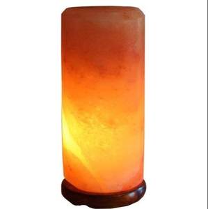 GMP vérifié organique cylindre complet lampe au sel de l'Himalaya sculpté cordon électrique ampoule décoration de la maison sculpture artisanat naturel - Product Image 2