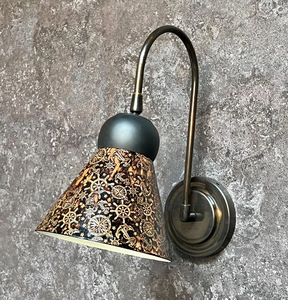 Leather <b>Wall</b> <b>Sconce</b> with Intricate Nautical Design Handmade Stand High Quality Lamp - Product Image 2