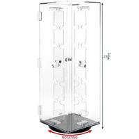 Verrouillable acrylique rotatif 48 montre vitrine vitrine compteur rotatif Lucite bijoux montre intelligente support armoire