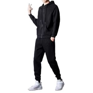 Men's Fashion Thickened Warm Hooded Sweatshirt and <b>Above</b> Knee Pants Set Sport Jogger Track Suit Two Piece Hoodies and Pants - Product Image 1