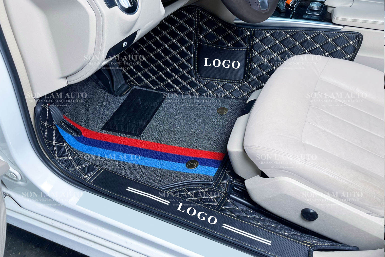 นาโนคาร์บอนสีดำ &amp; ด้ายสีครีม &amp; ชั้นป้องกันคราบสีเทาลายทาง