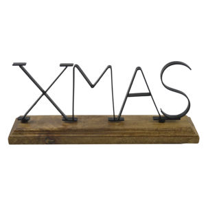 Gran oferta hecha a mano, Base de madera con adornos decorativos de Metal X Mas, decoración interior, suministros de Navidad - Product Image 1