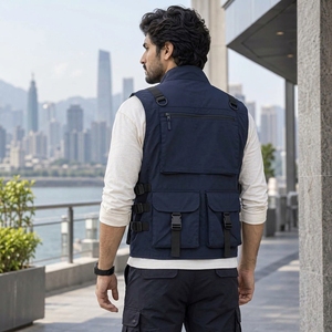 <b>Utility</b> <b>Vest</b> Designed With Strong Polyester Fabric Multiple Storage Pockets Comfortable Structure Adjustable Side Features - Product Image 2