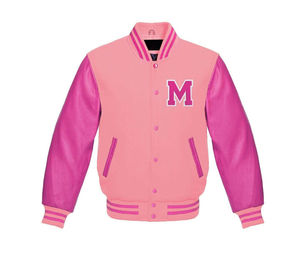 2024 New Arrivals Wool Varsity Letterman Jacket Leather Sleeves Women Varsity Jacket Men Vintage With Letter - Product Image 1