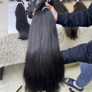 Perruques en cheveux humains Remy Virgin Weaves en vrac naturel, perruques à double trame en cheveux humains - Product Image 4
